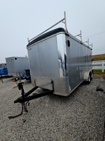 Used 2015 Sure-Trac 7 x 16 7K Double Rear Door Cargo / Enclosed Trailer