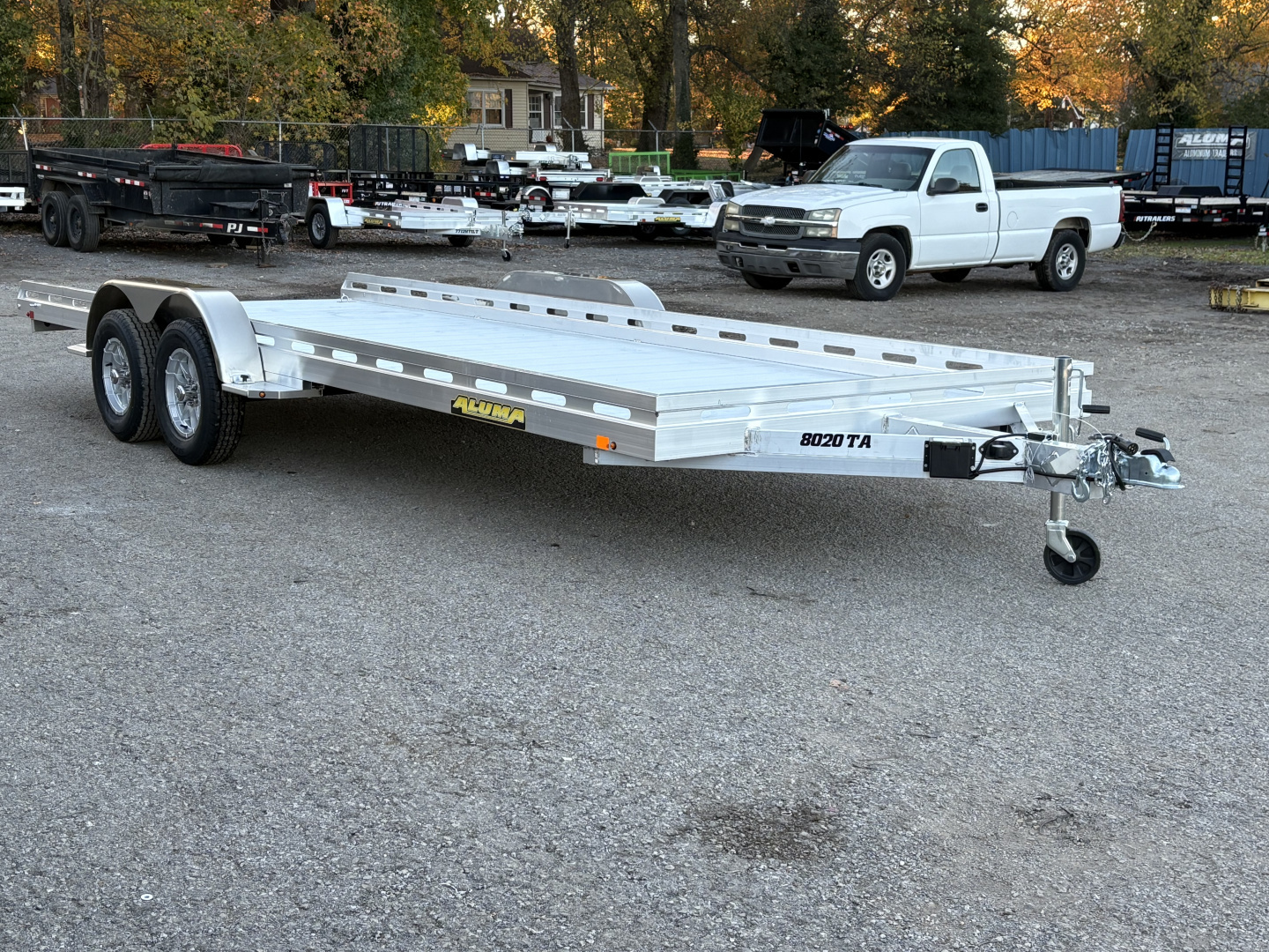 New 2026 Aluma 8020TA-EL-R 81" x 20' Aluminum Car / Racing Trailer