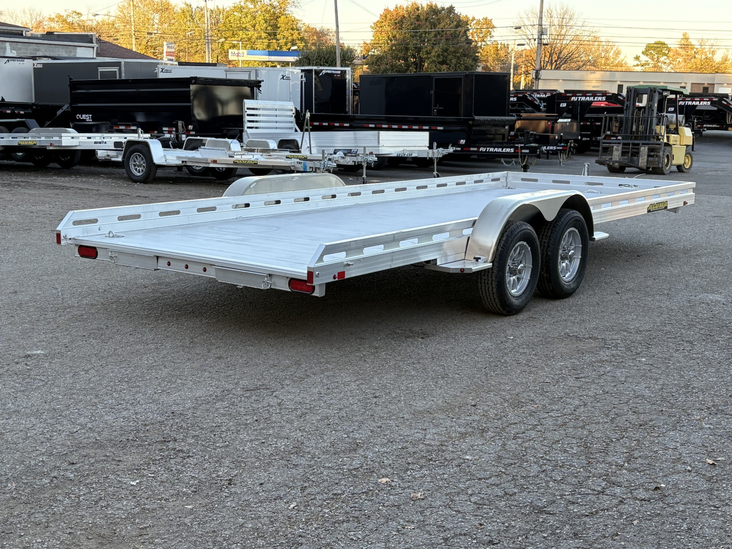 New 2026 Aluma 8020TA-EL-R 81" x 20' Aluminum Car / Racing Trailer
