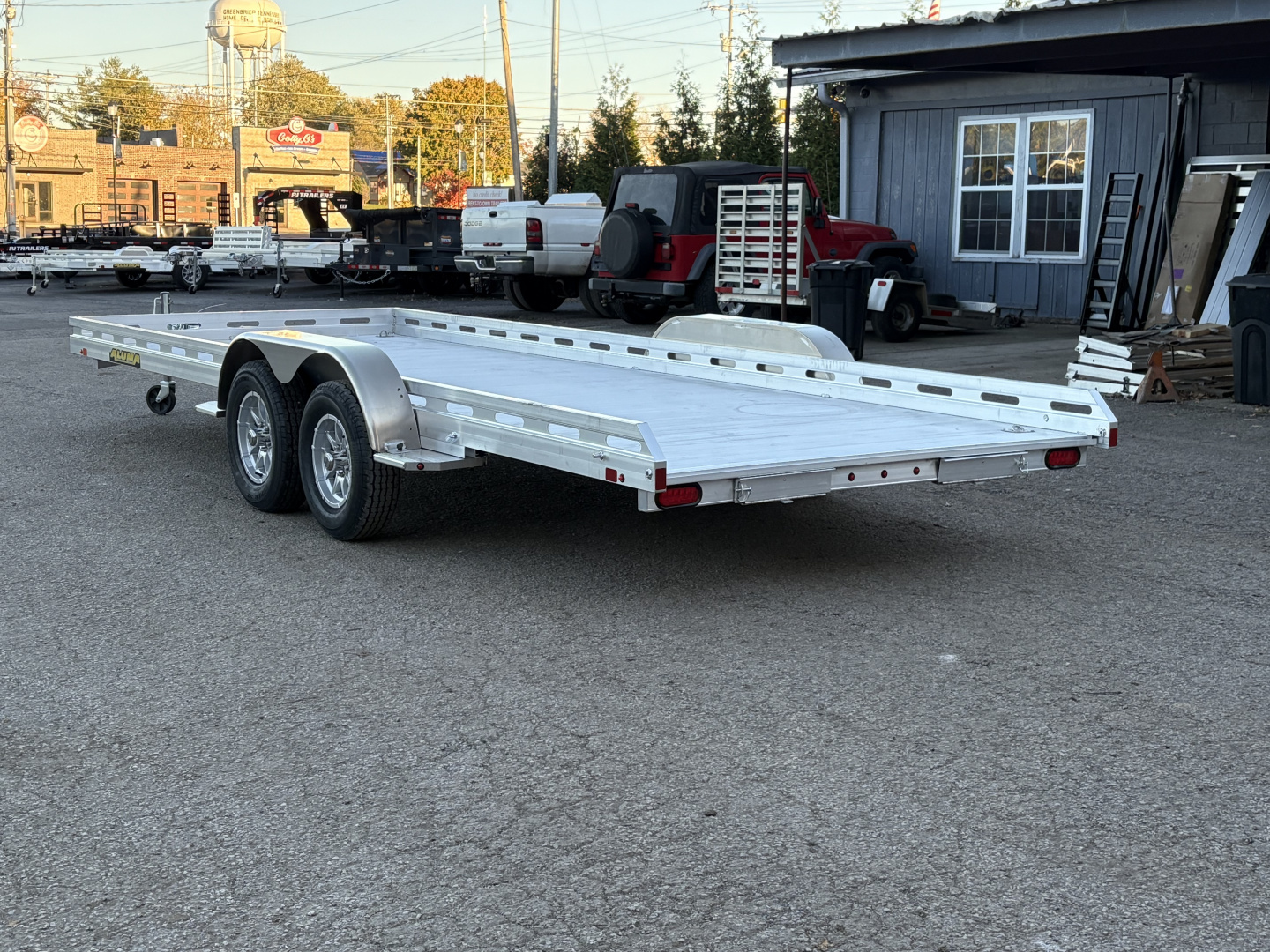 New 2026 Aluma 8020TA-EL-R 81" x 20' Aluminum Car / Racing Trailer