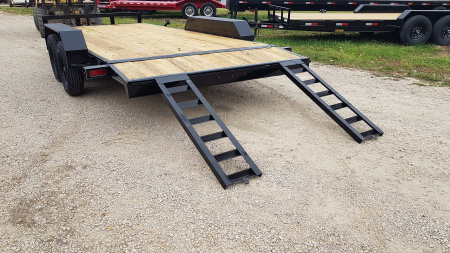 New 2026 MEB 7x18 Open Wood Deck Auto Hauler Car / Racing Trailer 7K