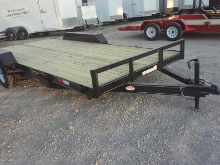 New 2026 MEB 7x18 Open Wood Deck Auto Hauler Car / Racing Trailer 7K