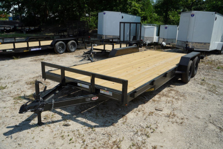 New 2026 MEB 7x18 Open Wood Deck Auto Hauler Car / Racing Trailer 7K