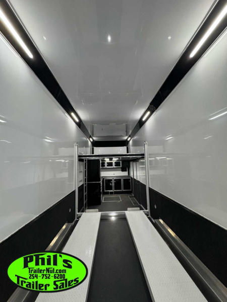 New 2025 RC Trailers 8.5X34 ALUMINUM STACKER 2 CAR HAULER Car / Racing Trailer DISCOUTED FOR TREE SCRATCHES ONLY 1 AT THIS PRICE