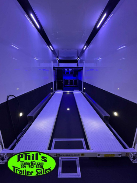 New 2025 RC Trailers 8.5X34 ALUMINUM STACKER 2 CAR HAULER Car / Racing Trailer DISCOUTED FOR TREE SCRATCHES ONLY 1 AT THIS PRICE