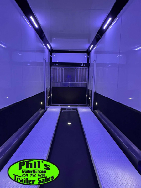 New 2025 RC Trailers 8.5X34 ALUMINUM STACKER 2 CAR HAULER Car / Racing Trailer DISCOUTED FOR TREE SCRATCHES ONLY 1 AT THIS PRICE