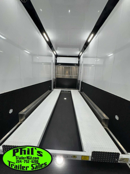 New 2025 RC Trailers 8.5X34 ALUMINUM STACKER 2 CAR HAULER Car / Racing Trailer DISCOUTED FOR TREE SCRATCHES ONLY 1 AT THIS PRICE