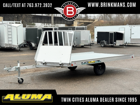 New Aluma TILT (8.5'x12') Aluminum Snowmobile Trailer- 2 Place Tilt Bed load/Drive off!