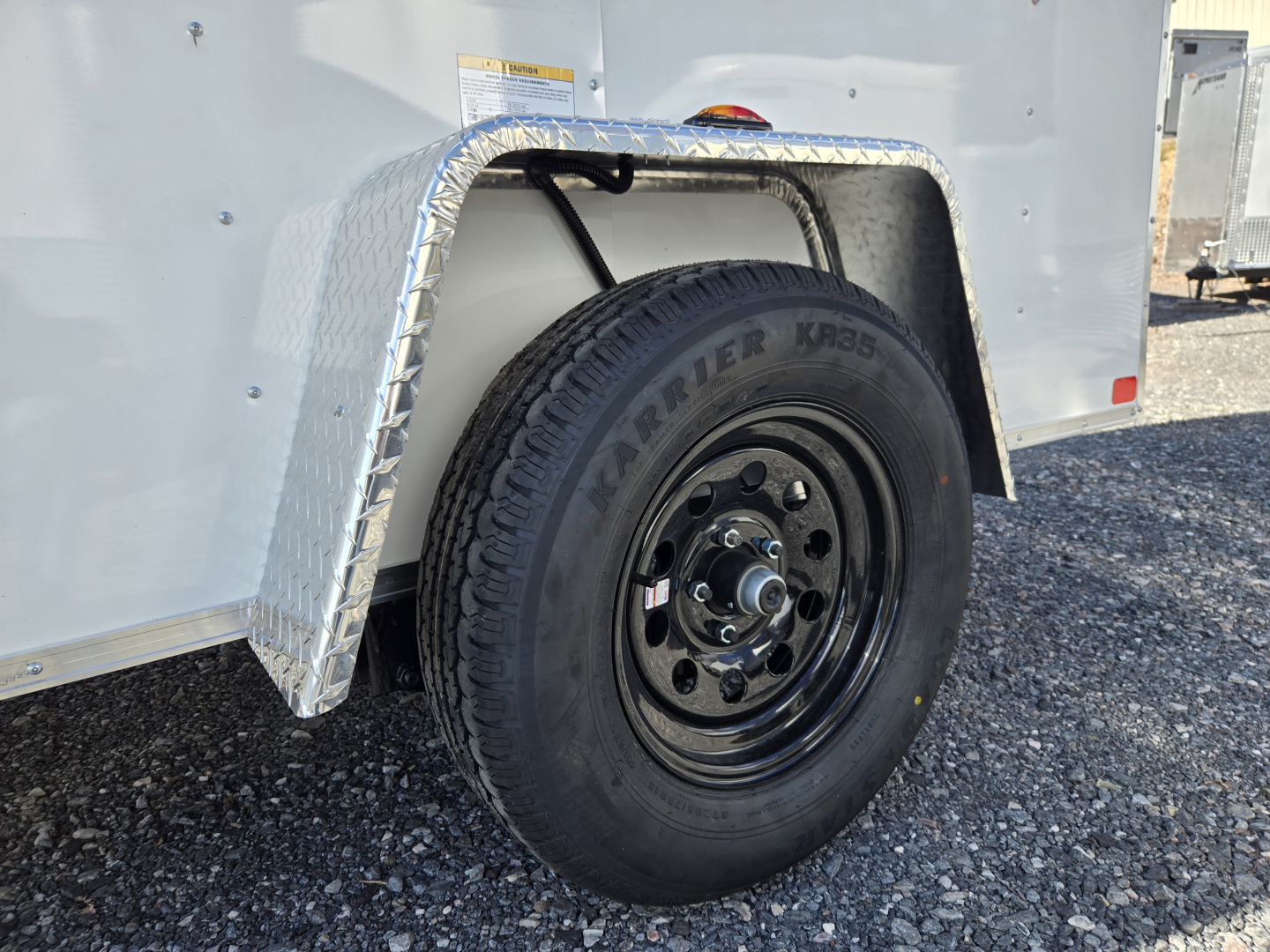 New 5 x 10 Homesteader Intrepid V-Nose Cargo Trailer, 3k GVWR ***White w/ Ramp Door Pkg