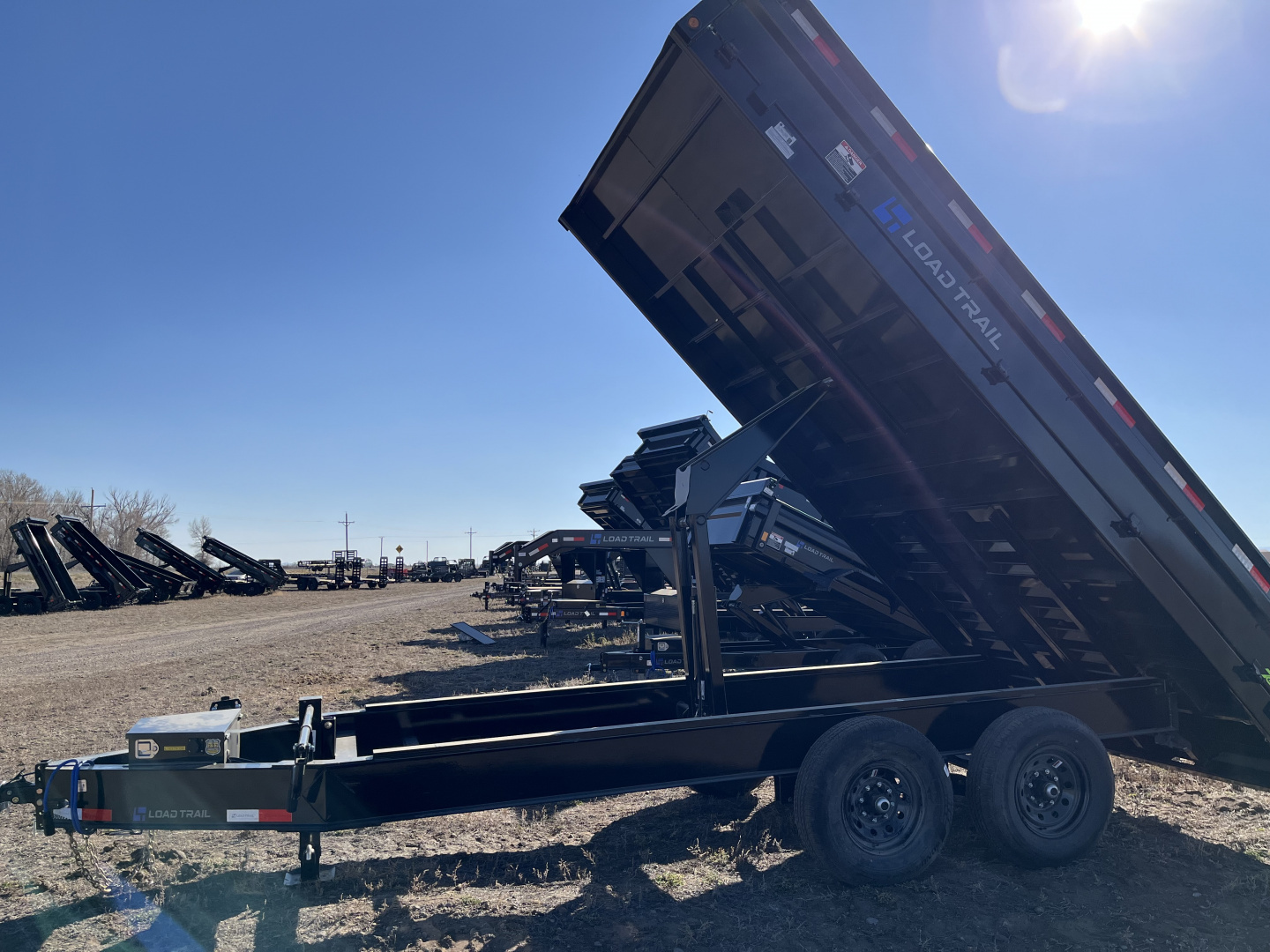 New 2026 Load Trail 96" x 16' Tandem Axle Pintle Hook Deck Over Dump