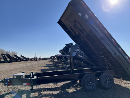 New 2026 Load Trail 96" x 16' Tandem Axle Pintle Hook Deck Over Dump