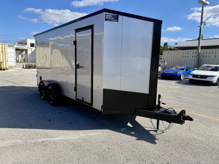 New 2026 Formula Trailers 7x16 UTV Rear Ramp Door 7K Black Out Package Cargo / Enclosed Trailer