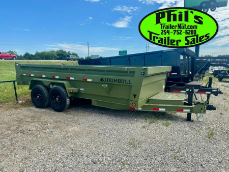 New Iron Bull NEW 83X14 DUMP TRAILER OPEN UTILITY W/TARP AND RAMP Dump Trailer