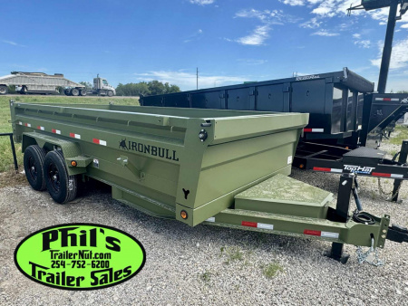 New Iron Bull NEW 83X14 DUMP TRAILER OPEN UTILITY W/TARP AND RAMP Dump Trailer