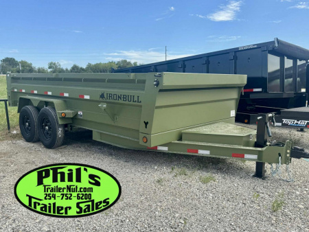 New Iron Bull NEW 83X14 DUMP TRAILER OPEN UTILITY W/TARP AND RAMP Dump Trailer