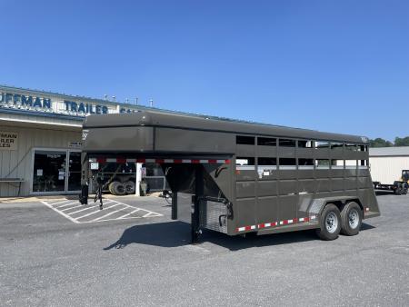 New 2027 Valley Trailers 6'8"X16'X6'6" Gooseneck Steel Stock Trailer