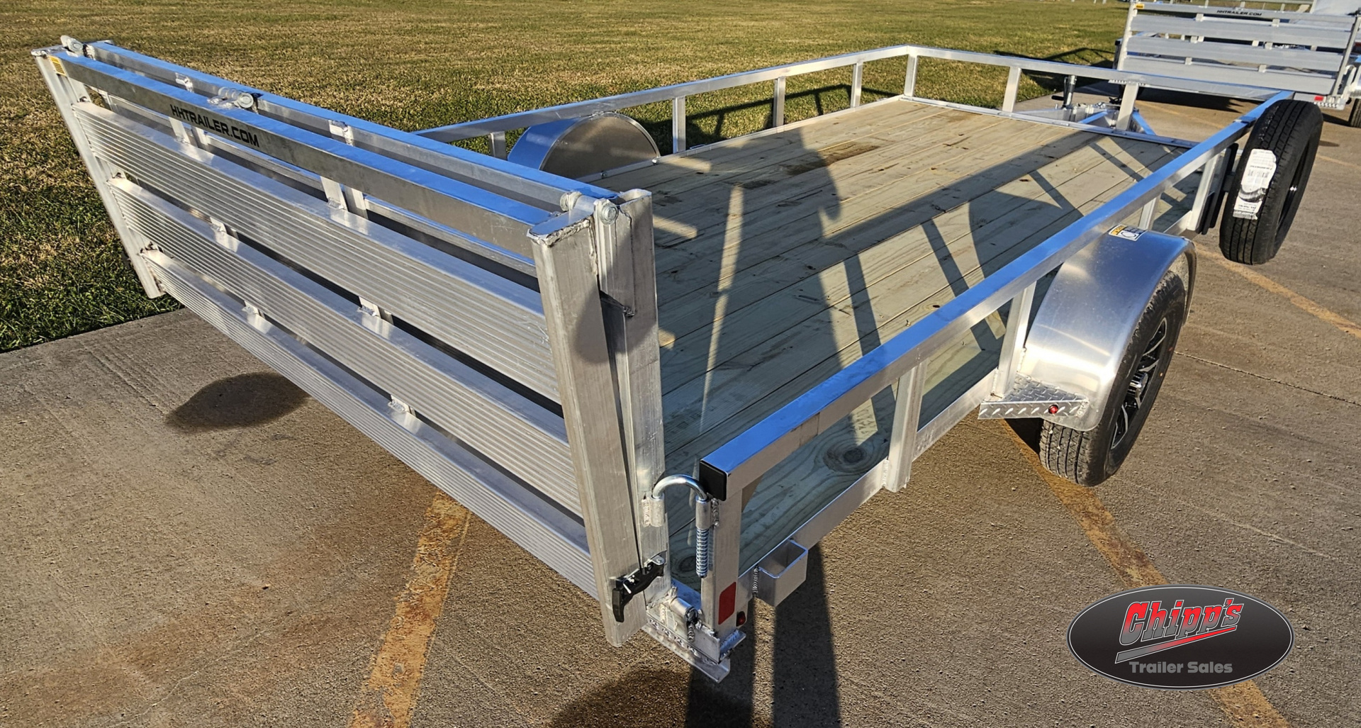 Trailer With Side Rails New 2026 H&H Trailers 82x14 Aluminum Rail Side Utility Trailer for sale ...