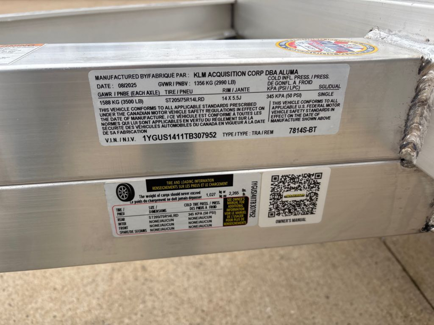 New 2026 Aluma 7814S-BT Utility Trailer