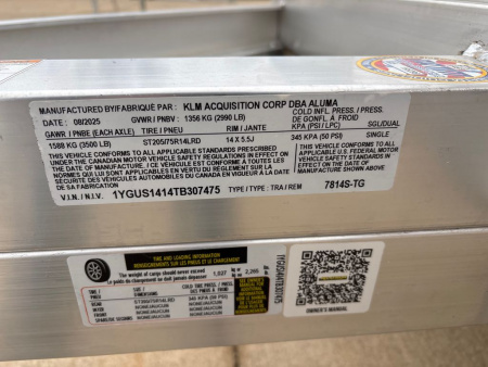 New 2026 Aluma 7814S-TG Utility Trailer