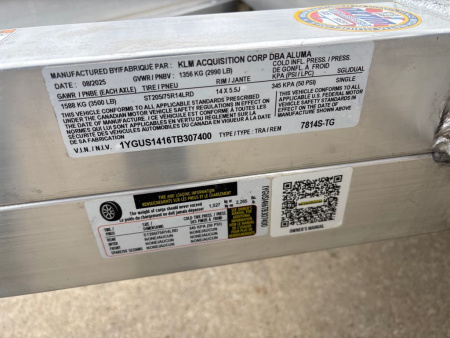 New 2026 Aluma 7814S-TG Utility Trailer
