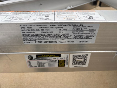 New 2026 Aluma 7815S-EL-TG Utility Trailer