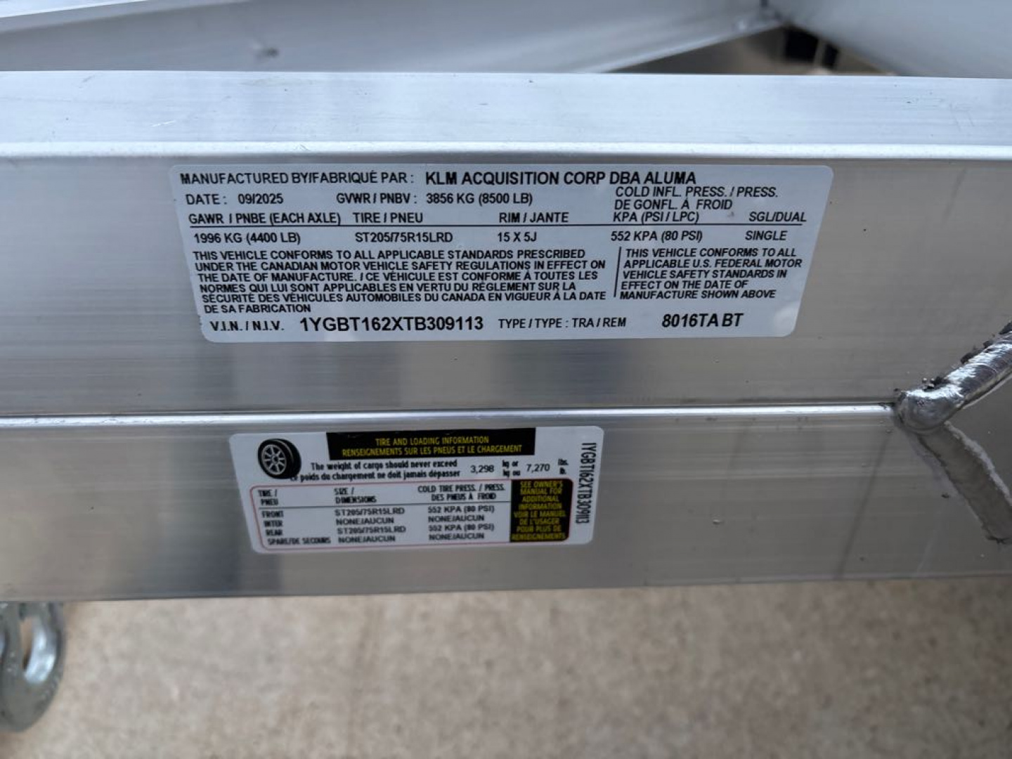 New 2026 Aluma 8016TA-EL-BT-RTD Utility Trailer