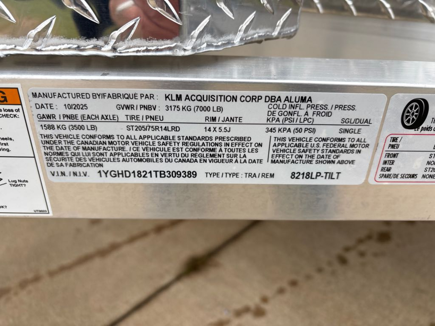 New 2026 Aluma 8218LP-TILT-TA-EL-R- Utility Trailer