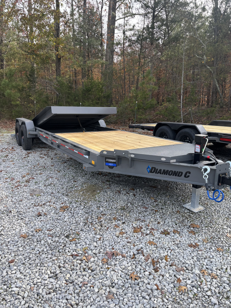 New 2026 Diamond C HDT210 Tilt Trailer 24’ 15K 2 SPEED JACK 20K G.V.W.R. FORK HOLDERS