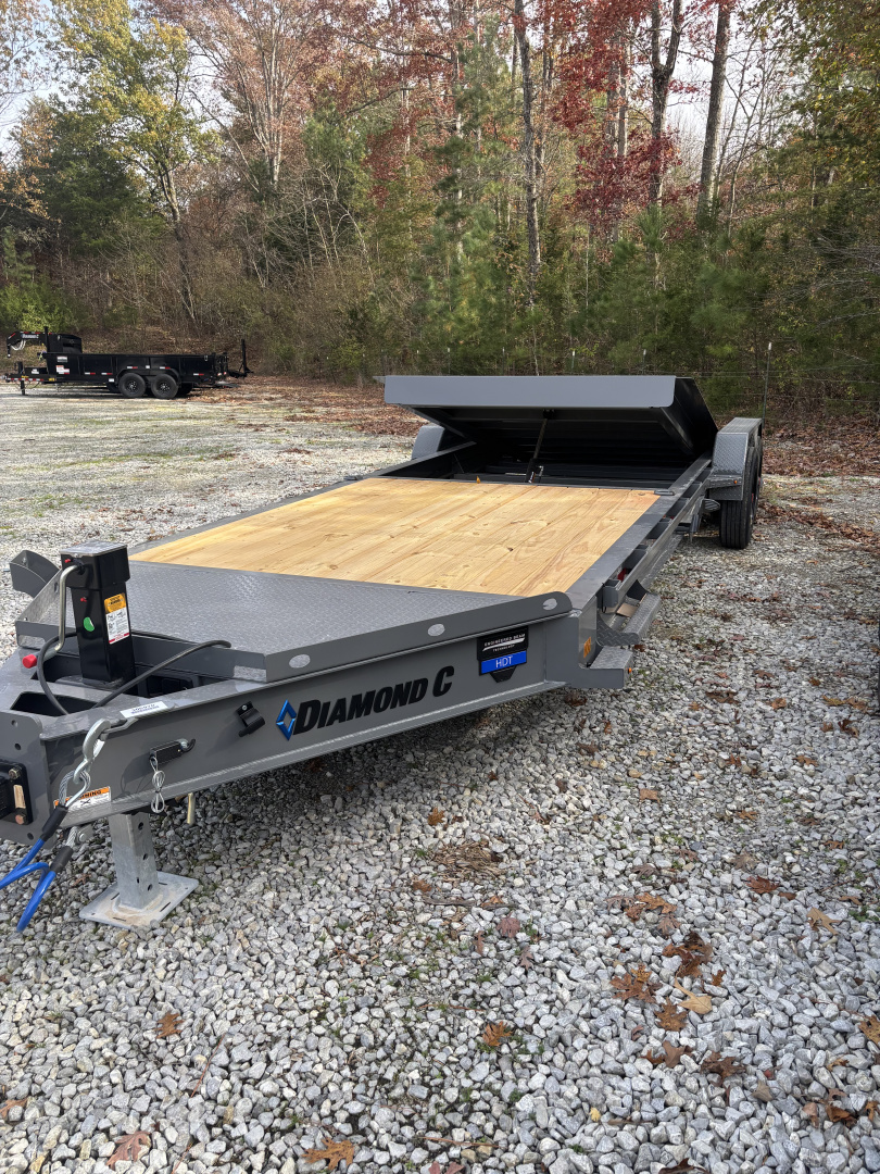New 2026 Diamond C HDT210 Tilt Trailer 24’ 15K 2 SPEED JACK 20K G.V.W.R. FORK HOLDERS