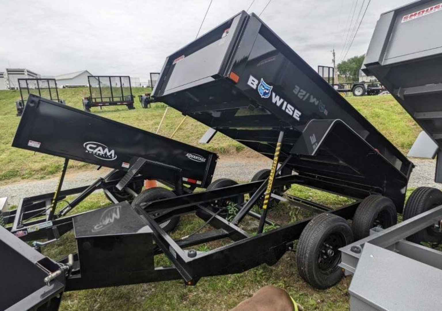 New 2026 BWise 5x10 Tandem Axle Lo Pro Dump Trailer w/ One Piece Gate