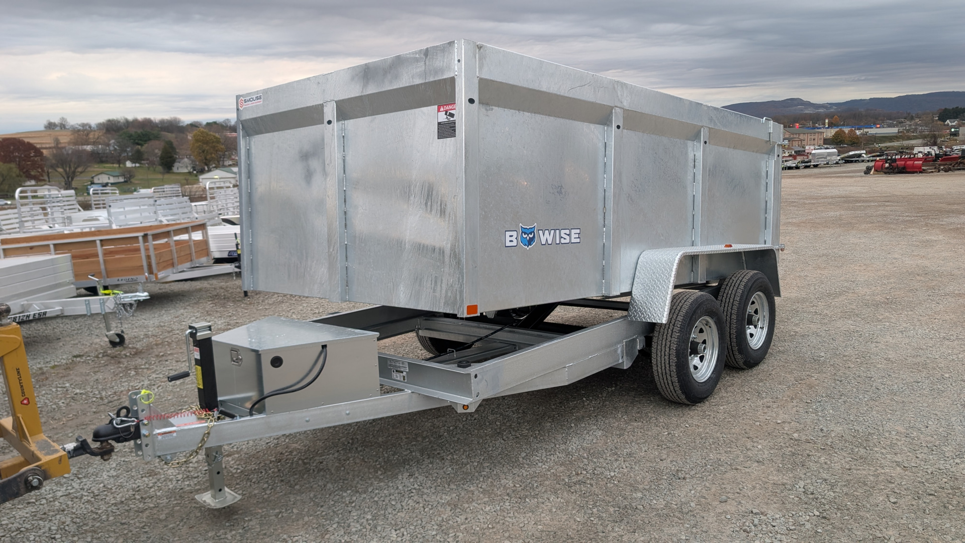 New 2026 BWise 6x12 Lo Pro GALVANIZED Equipment Dump w/ 44" SIDES