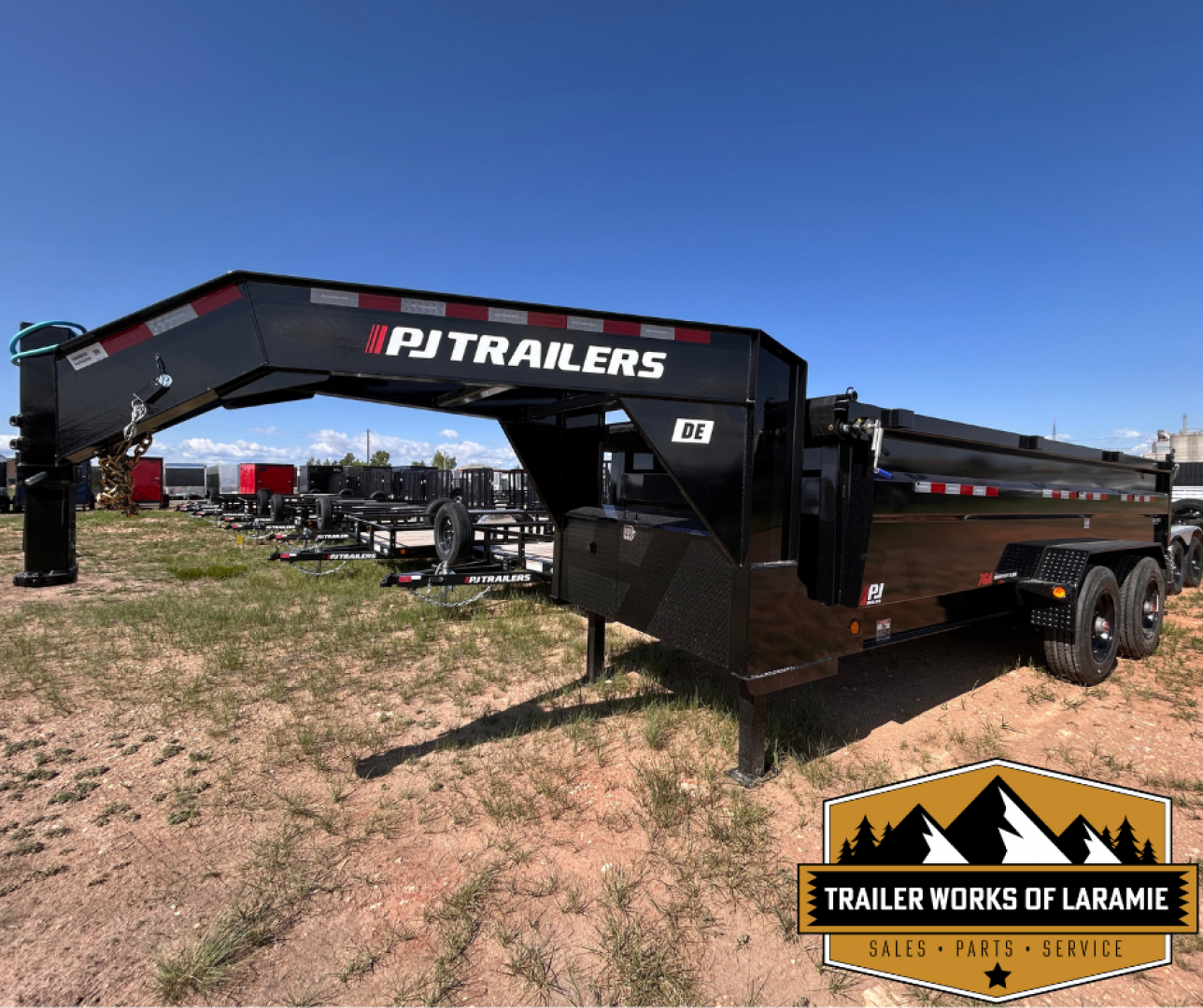 New 2026 PJ DE 16' HD 24k Dump Trailer- Goose Neck-Hydraulic Jacks