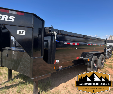 New 2026 PJ DE 16' HD 24k Dump Trailer- Goose Neck-Hydraulic Jacks