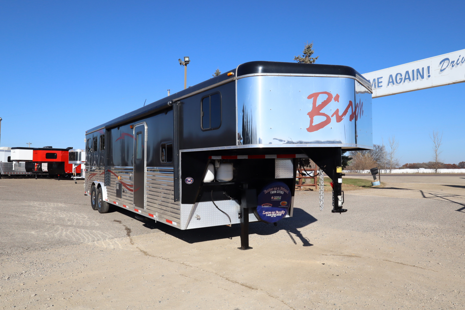 Used 2014 Bison Trailers 3 Place LQ Horse Trailer