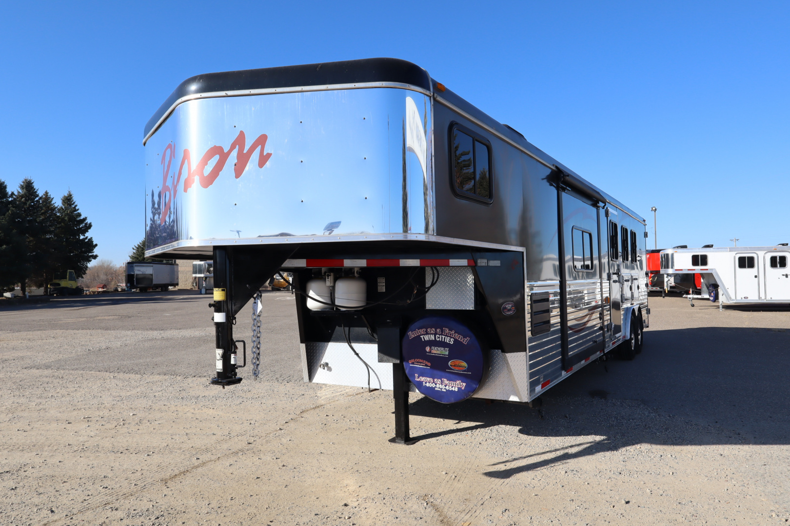 Used 2014 Bison Trailers 3 Place LQ Horse Trailer