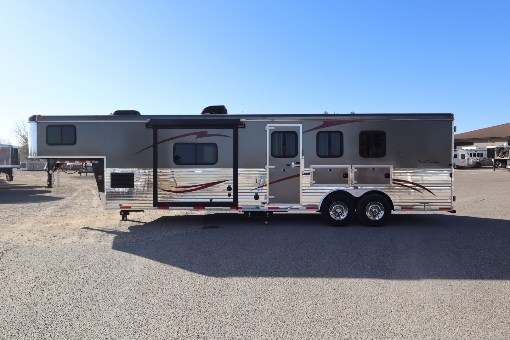 Used 2014 Bison Trailers 3 Place LQ Horse Trailer