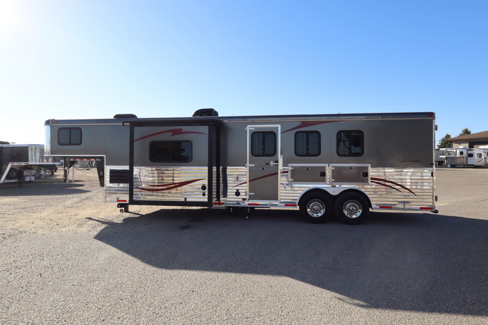 Used 2014 Bison Trailers 3 Place LQ Horse Trailer