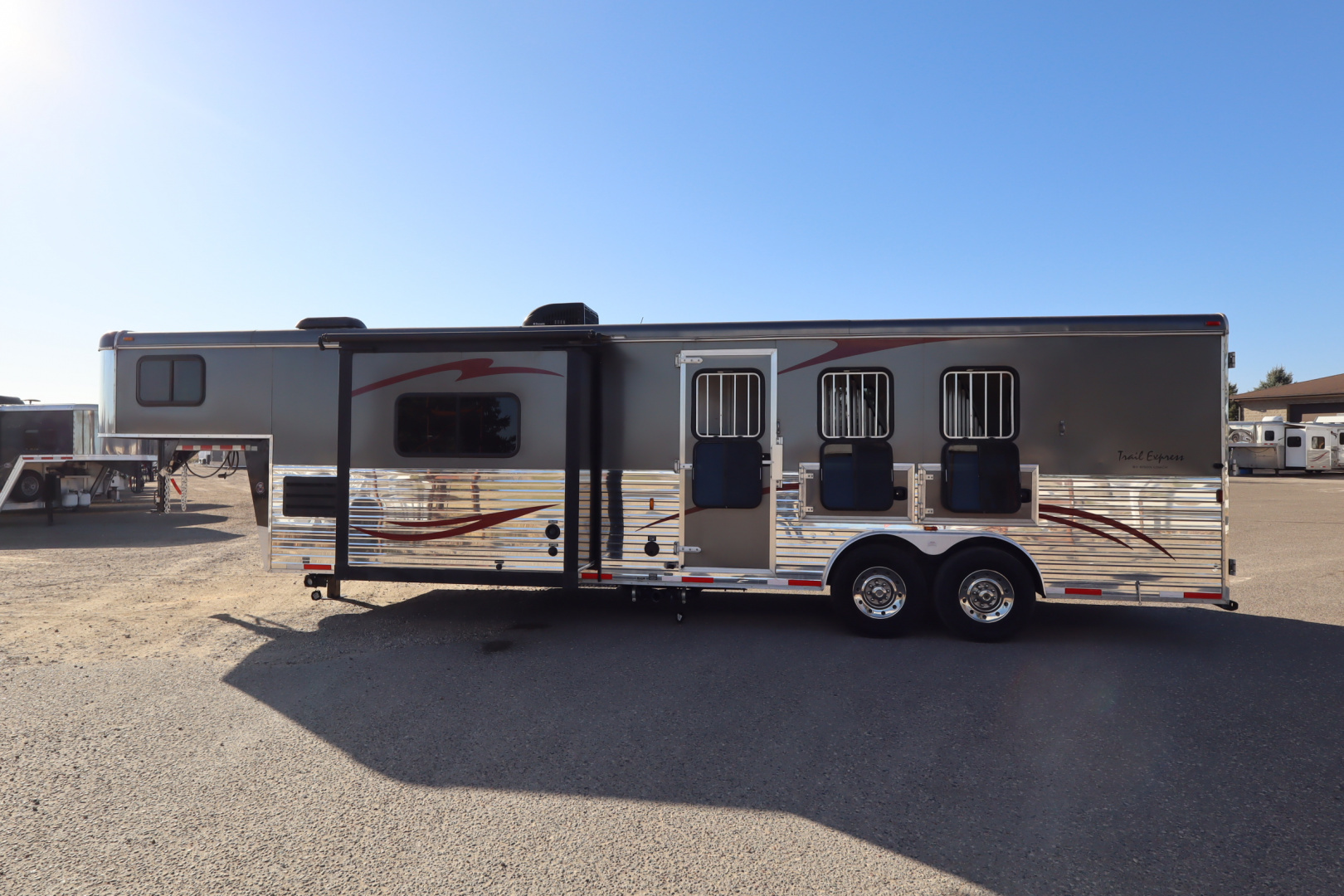 Used 2014 Bison Trailers 3 Place LQ Horse Trailer