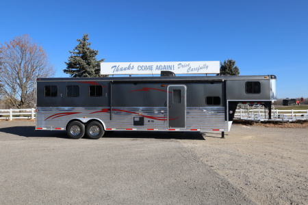 Used 2014 Bison Trailers 3 Place LQ Horse Trailer