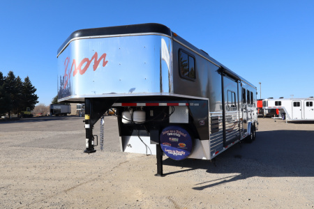Used 2014 Bison Trailers 3 Place LQ Horse Trailer