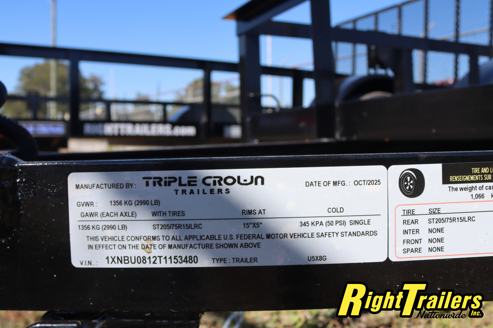 New 2026 5X8 Triple Crown Utility Trailer