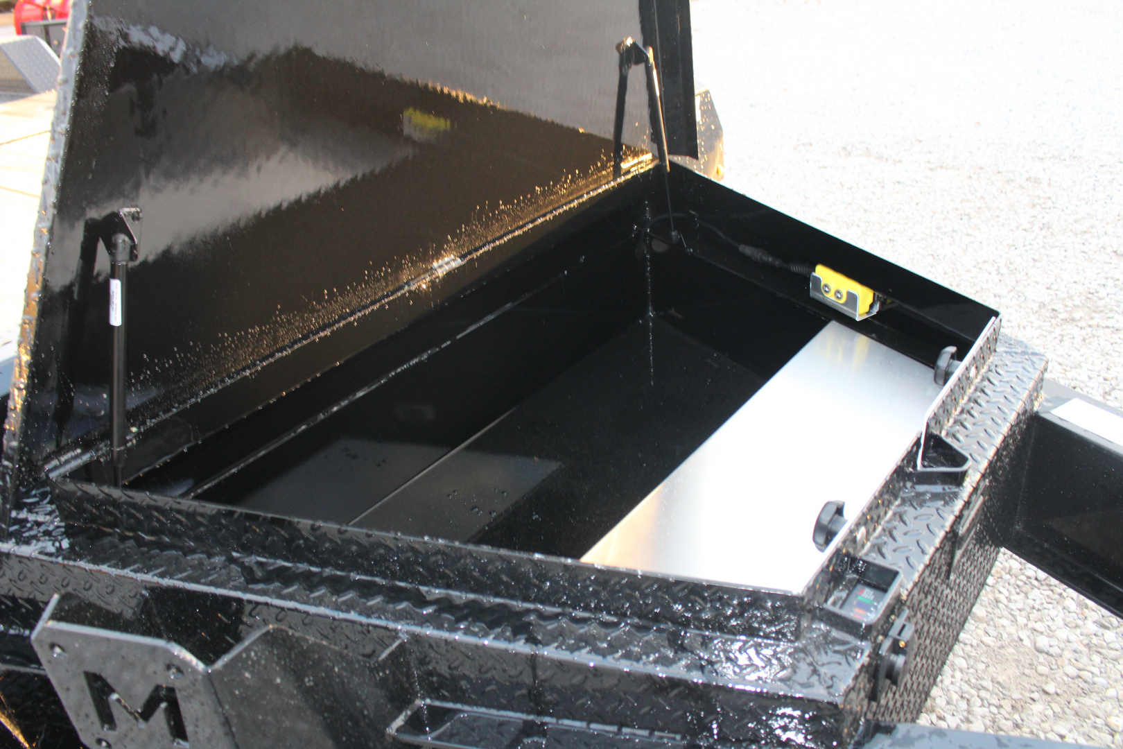 New 2026 Moritz 7' x 16' + 8' Low Pro - Gravity Tilt - Equipment Trailer - 25900# GVW