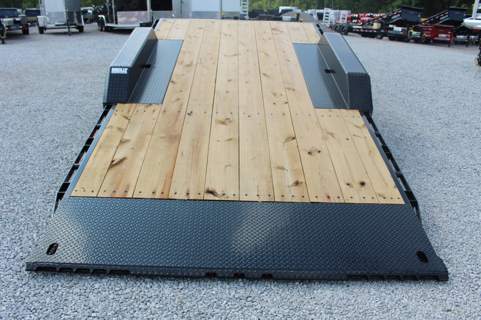 New 2026 Moritz 7' x 16' + 8' Low Pro - Gravity Tilt - Equipment Trailer - 25900# GVW