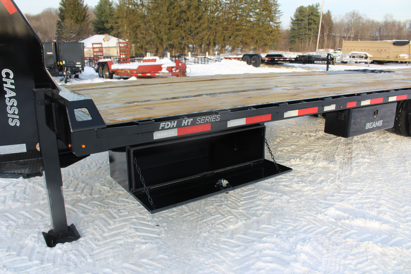 New 2026 Moritz FDGH Hydraulic Tail 32' GOOSENECK Deckover Flatbed ...