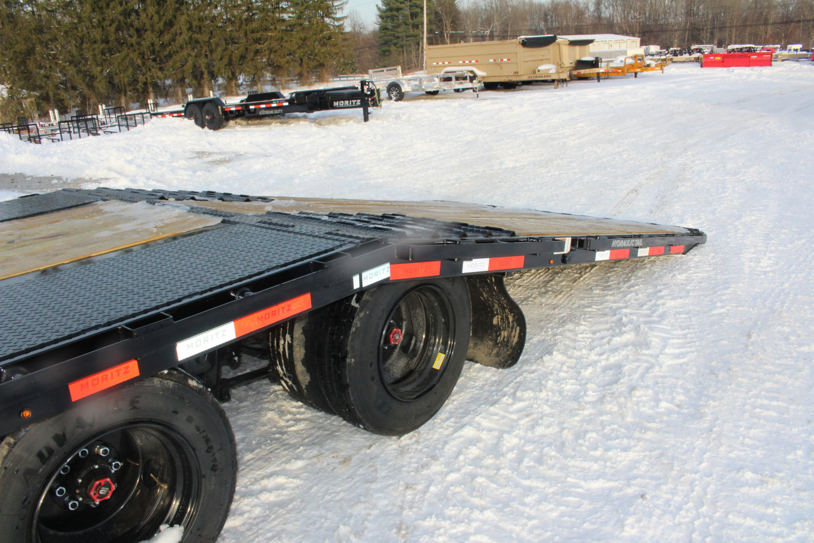 New 2026 Moritz FDGH Hydraulic Tail 32' GOOSENECK Deckover Flatbed ...