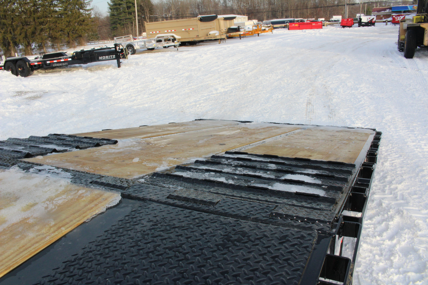 New 2026 Moritz FDGH Hydraulic Tail 32' GOOSENECK Deckover Flatbed ...