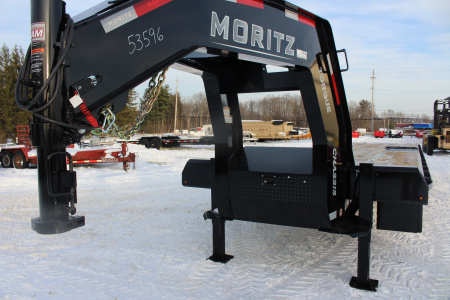 New 2026 Moritz FDGH Hydraulic Tail 32' GOOSENECK Deckover Flatbed Trailer- 25900# GVW