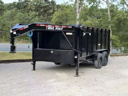New 2026 TrailMaxx Trailers 83X14 HIGH SIDE 14K GVWR GOOSENECK Dump Trailer