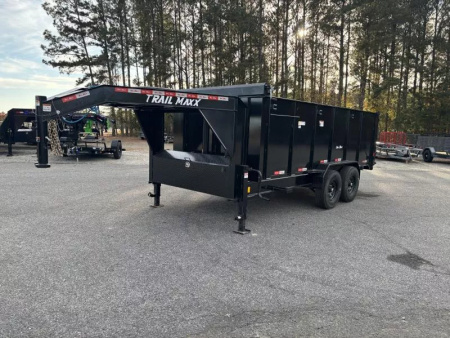 New 2025 TrailMaxx Trailers 83X16 HIGH SIDE TELESCOPIC GOOSENECK Dump Trailer