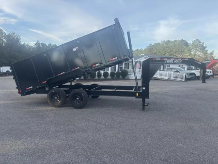 New 2025 TrailMaxx Trailers 83X16 HIGH SIDE TELESCOPIC GOOSENECK Dump Trailer